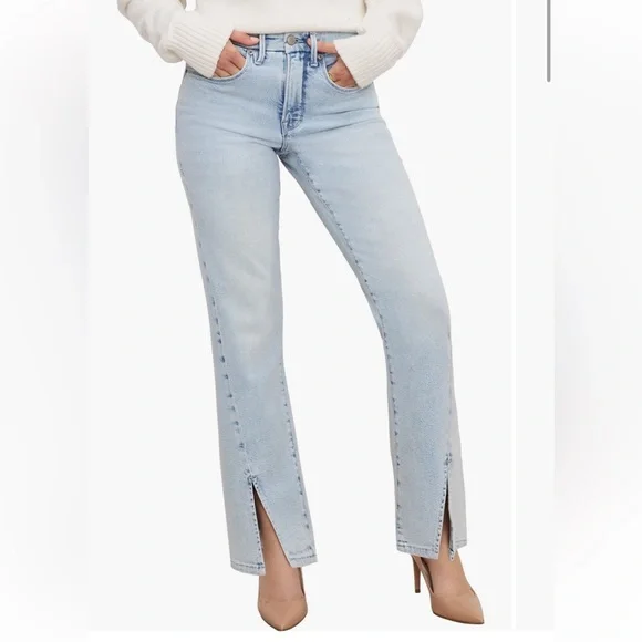 Good American Good Boy Straight Jeans - Picture 1 of 6